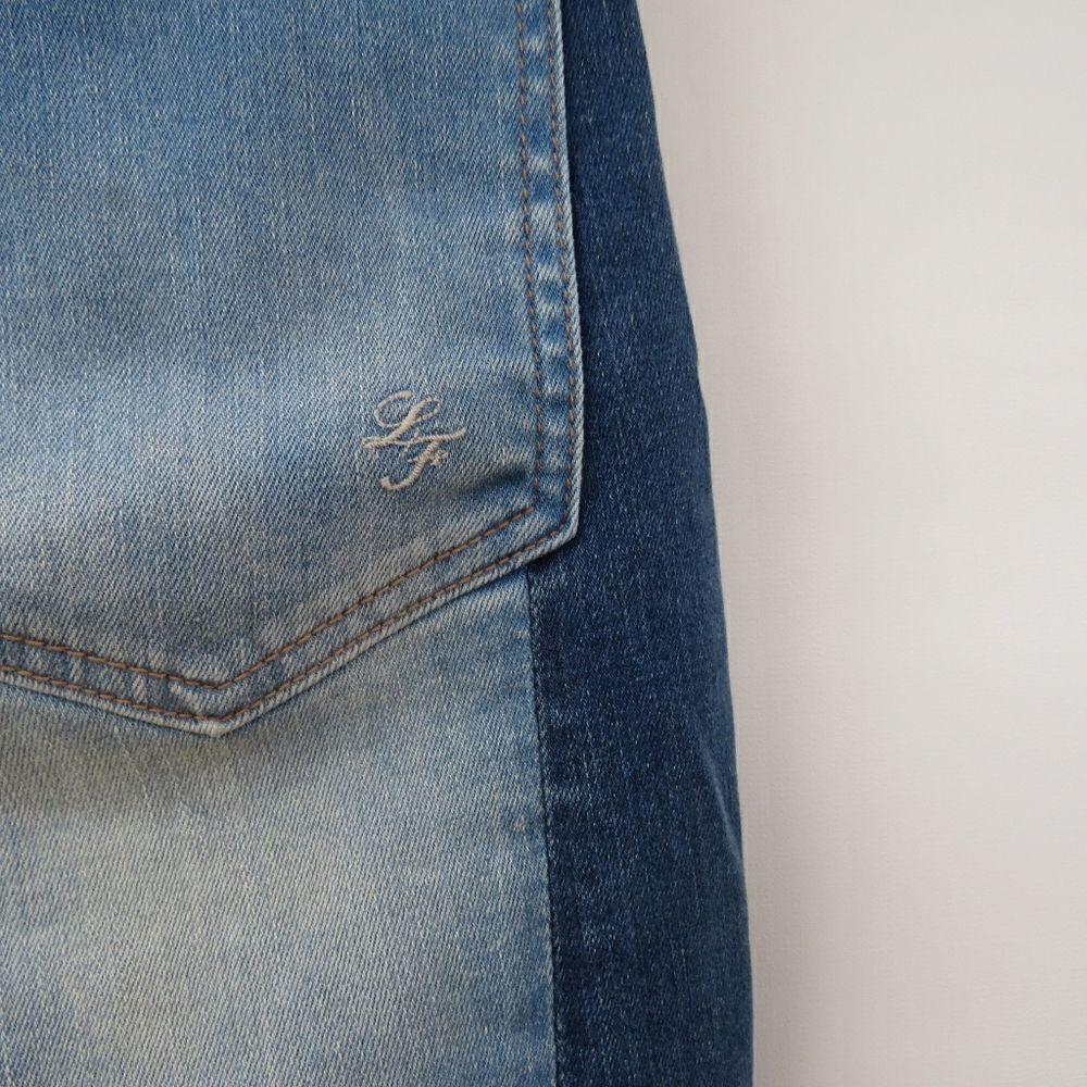 Lovers and Friends Womens Size 26 Mason Two Tone Blue Denim Raw Hem Jeans - Picture 12 of 16